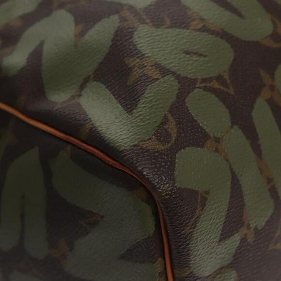 LOUIS VUITTON Monogram Graffiti Keepall 50 Boston Bag Khaki M92196 - Picture 14 of 16